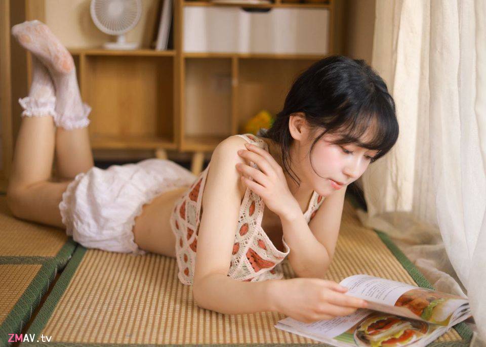 Long-haired sweet cosplayer