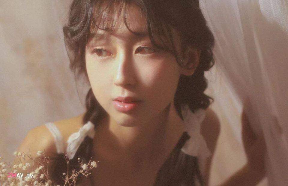 Long-haired sweet cosplayer